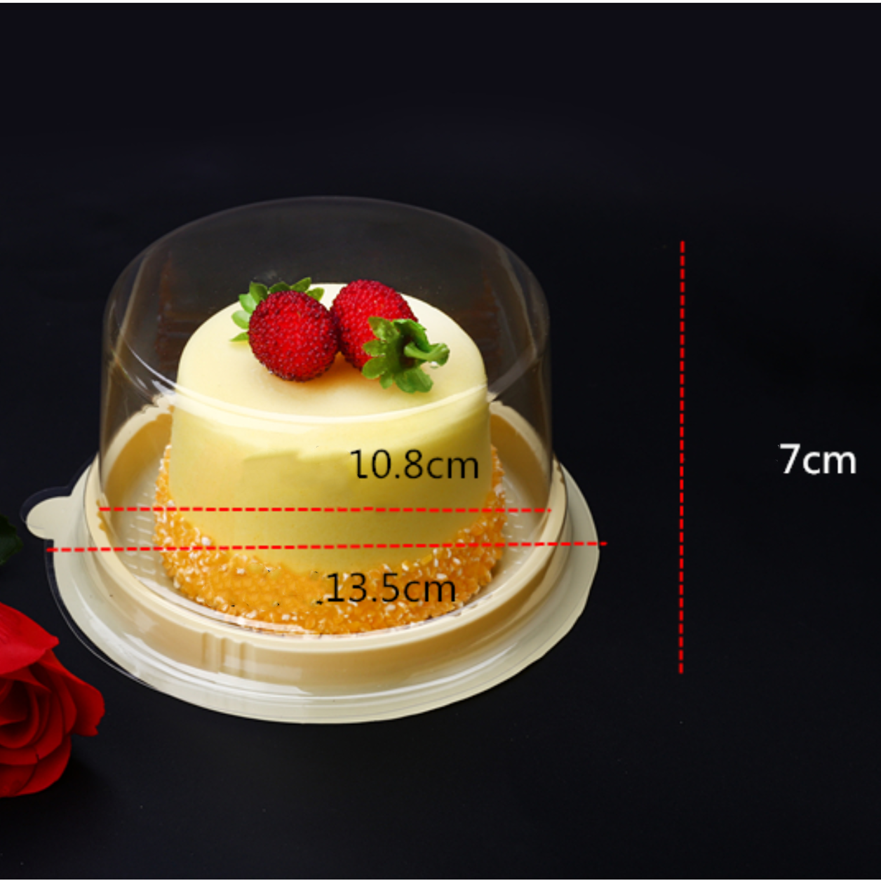 Boîte d'emballage de gâteaux, boîte blister ronde transparente