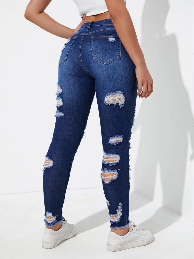 All-match Skinny Denim Trousers For Women - Universal Appeal