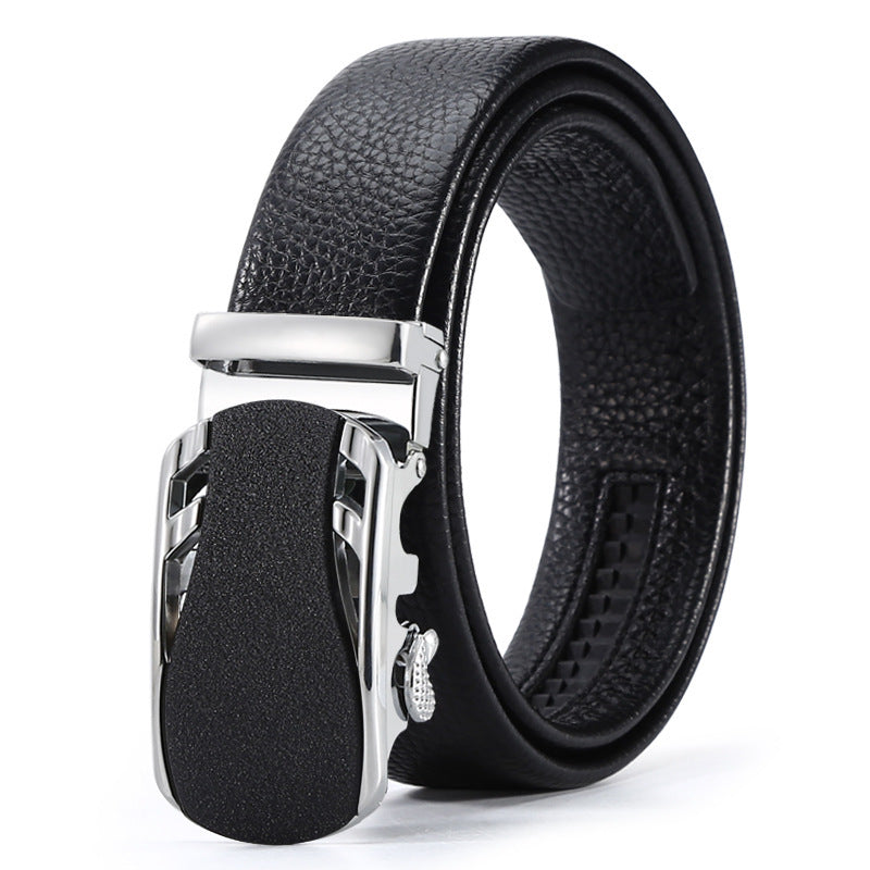 Men's Automatic Leather Buckle Business Belt - Professional Efficiency