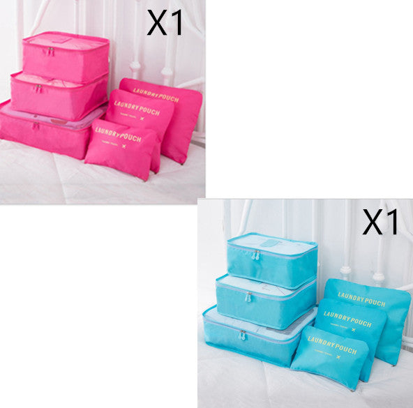 6 ST Reseförvaringsväska Set för Clothes Tidy Organizer