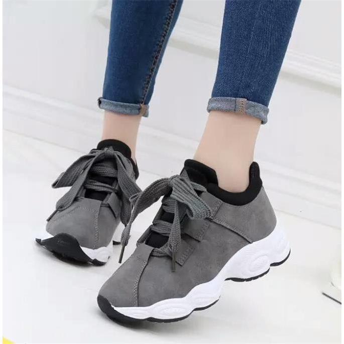 Autumn New Small White Shoes - Korean Women's Casual Thick Running Shoes