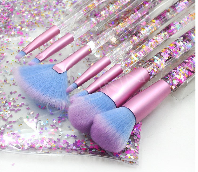 The New 7 Liquid Crystal Liquid Flow Cosmetic Brush Handle Make-up Kit Bag Valve