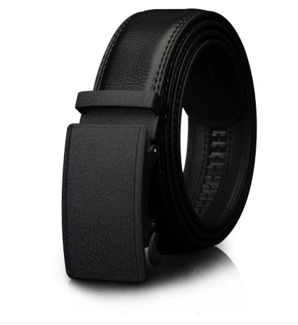Men's Automatic Buckle Two-Layer Cowhide Belt - Reinforced Security