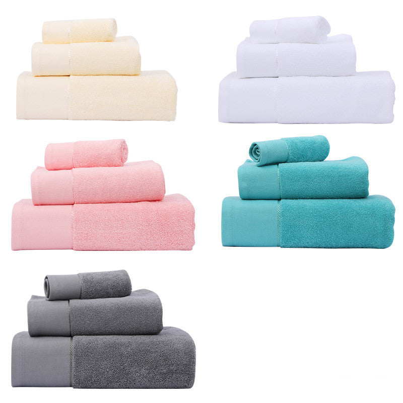 Serviette de bain en coton, trois pièces, cadeau absorbant l'eau, ensemble de serviettes de bain