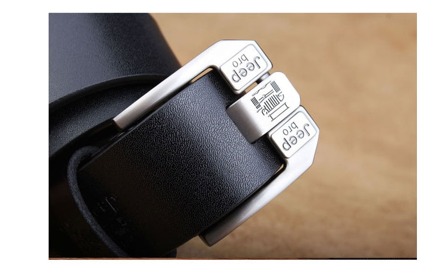 Men's Plus Size Leather Belt Long Cowhide Pin Buckle - Inclusive Confidence