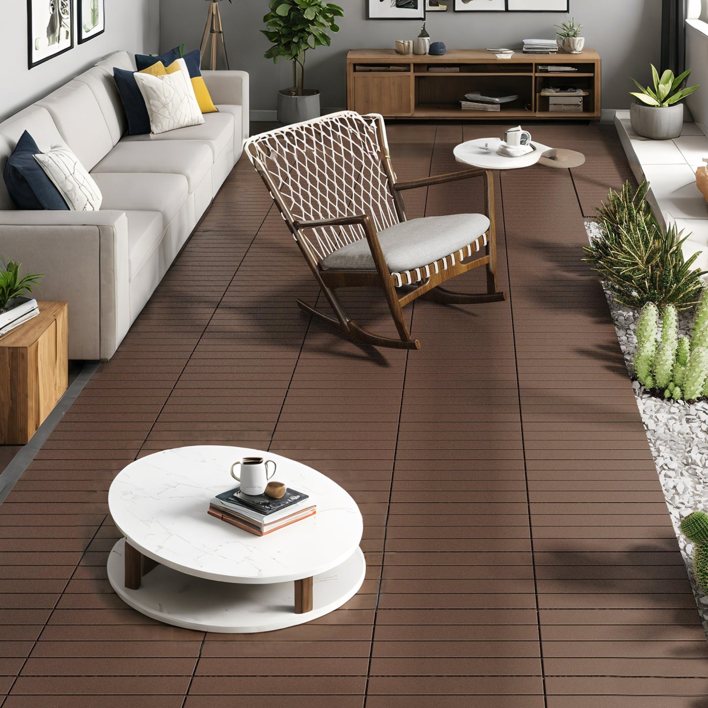 Waterproof, Wear-resistant, DIY Assembly, Garden, Courtyard, Balcony,plastic Flooring