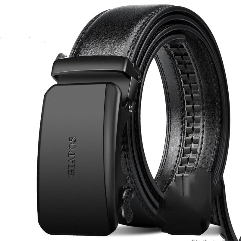 Men's Leather Automatic Buckle Pure Cowhide Belt - Authentic Excellence