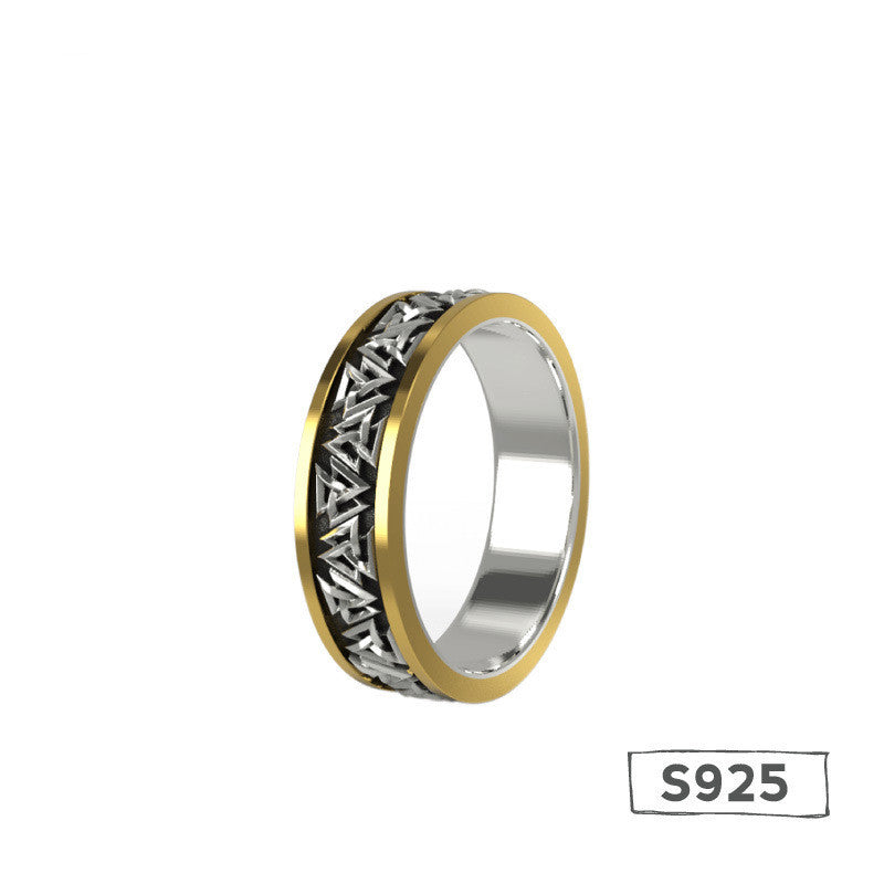 Bague en argent avec nœud Viking pour homme, ensemble en Bronze