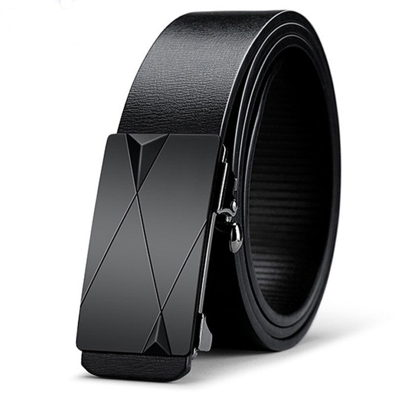 Men's Toothless Automatic Buckle Belt Business Casual Two-Layer Cowhide - Seamless Sophistication
