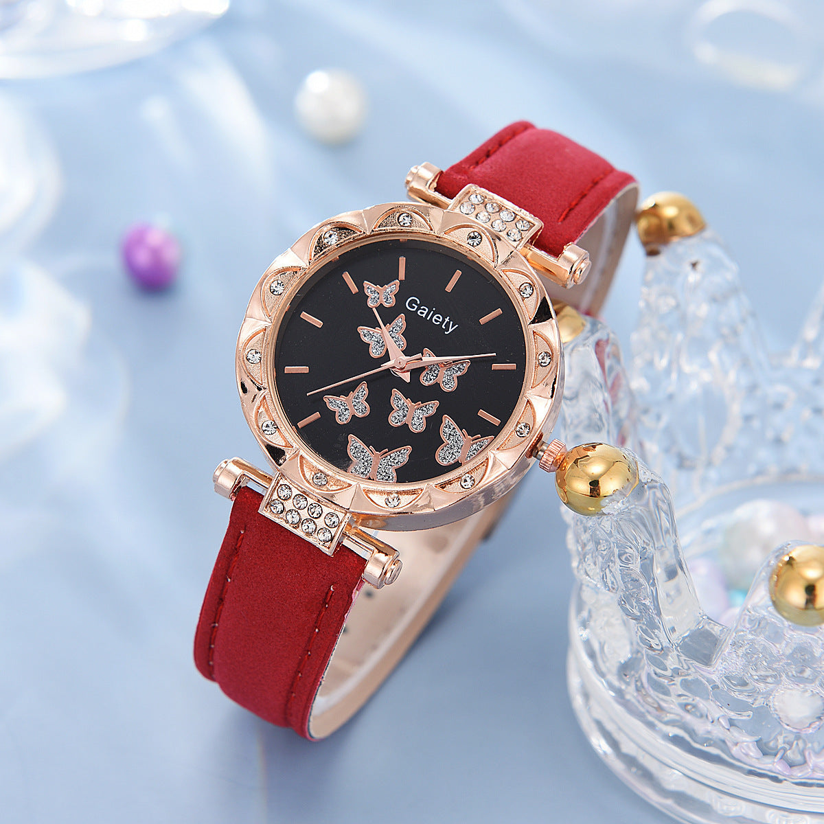 Women's Fashion Simple Butterfly Digital Belt Watch - Stylish Functional Modern Sleek Easy-To-Read Perfect Versatile