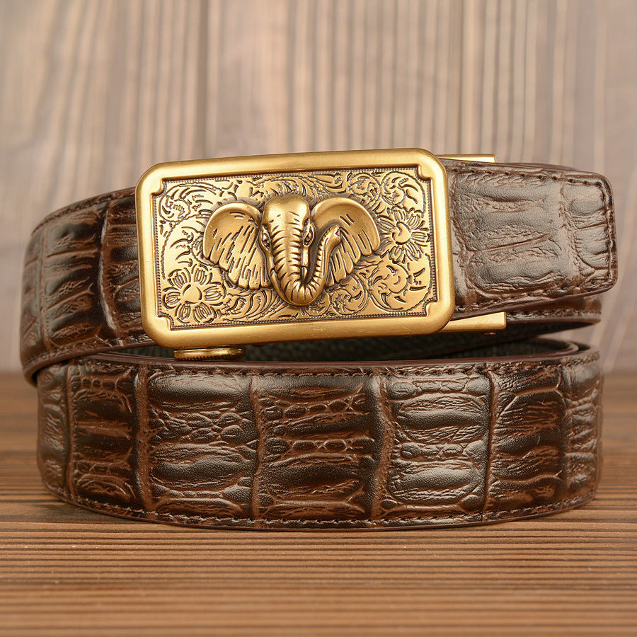 Men's Personality Automatic Top Leather Belt - Individual Expression