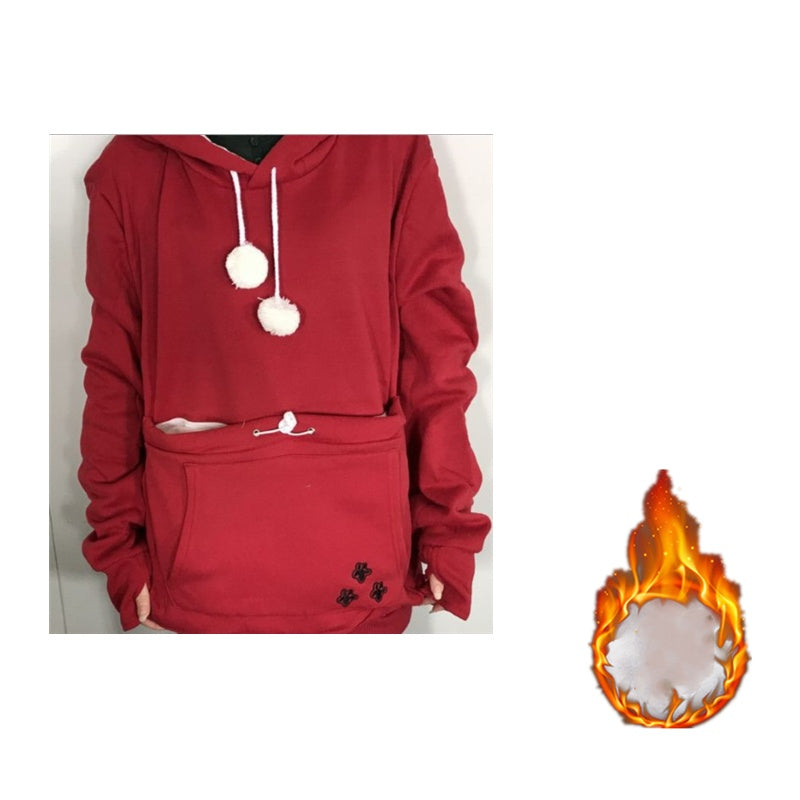 Adorable Hoodies with Pet Pocket for Women - Winter Collection