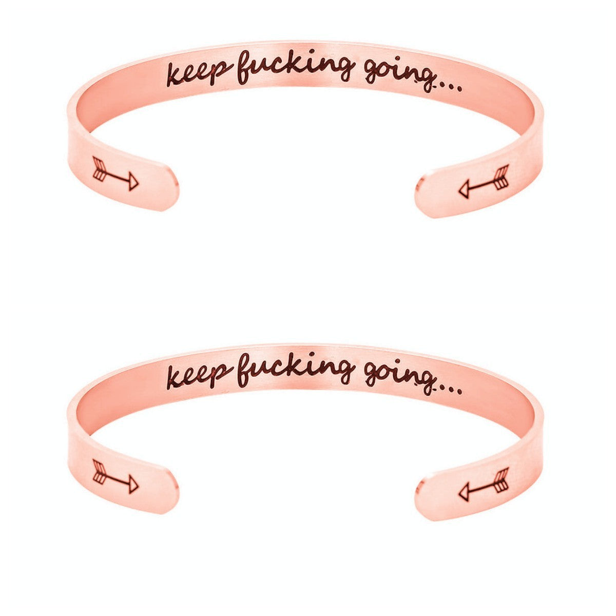 Mantra armband med citat rostfritt stål Cuff Inspirerande smycken Graduation Gåva