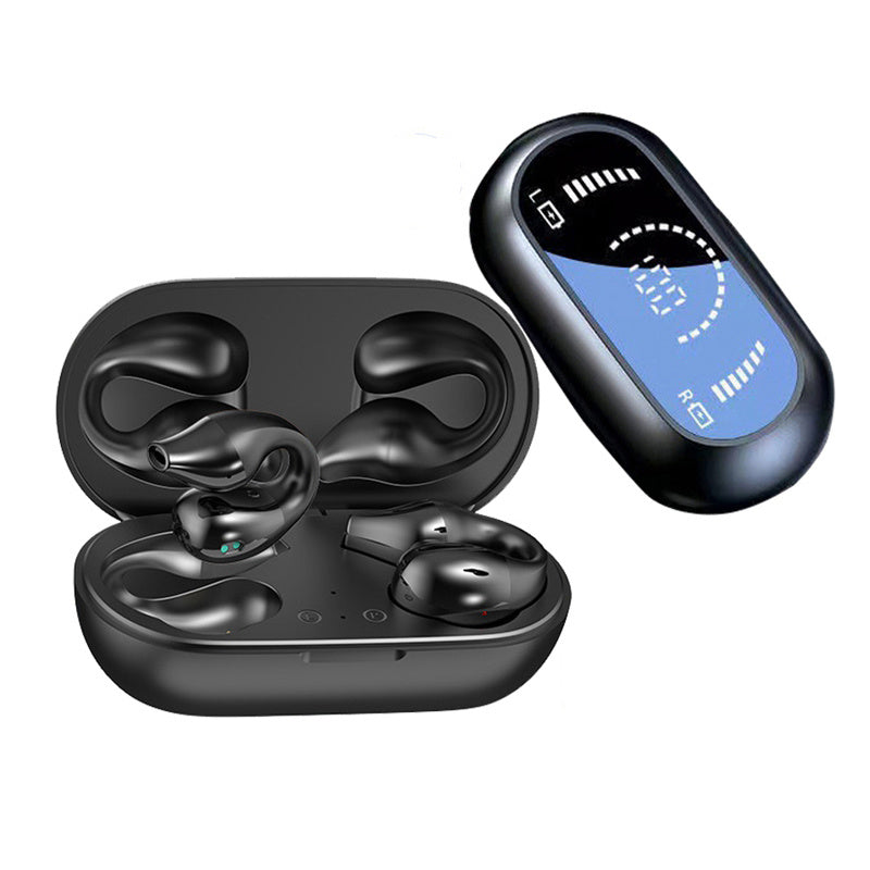 Öronklämma Benledningshörlurar Bluetooth-kompatibla 5.2 HIFI Trådlösa Hörlurar Touch Handsfree Sport Brusreducerande Headset Med Mikrofon