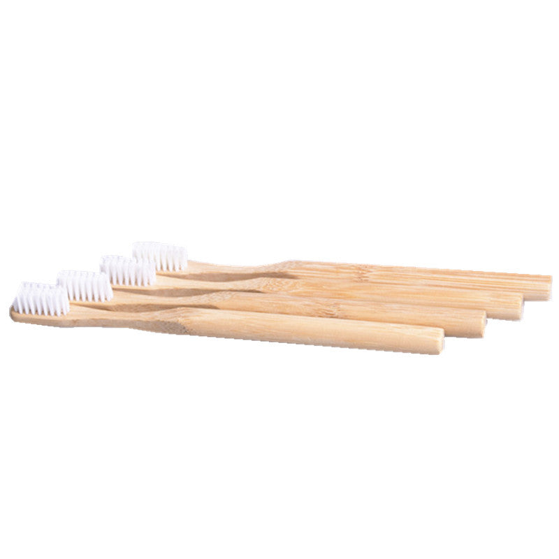 Bambu tandborste med runda handtag
