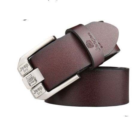 Men's Plus Size Leather Belt Long Cowhide Pin Buckle - Inclusive Confidence