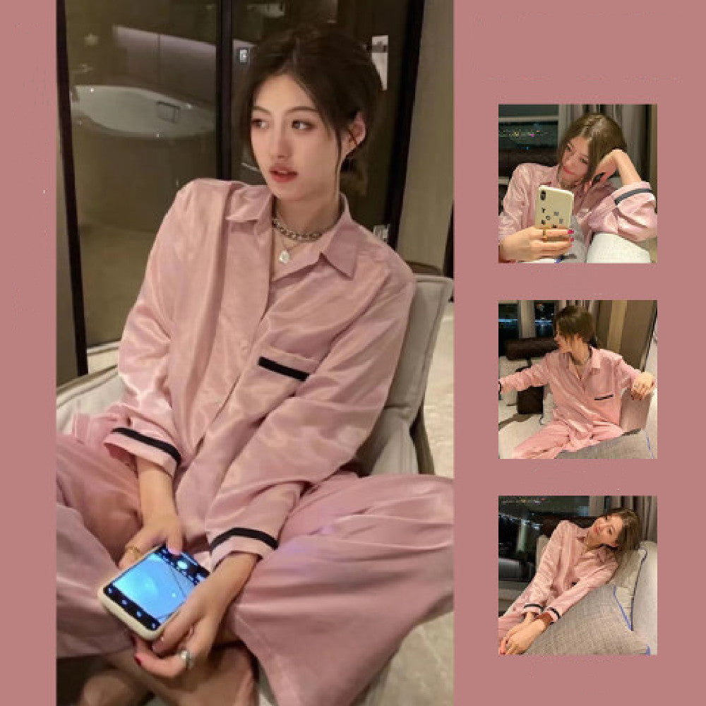 Ensemble de vêtements de maison en soie pour femmes