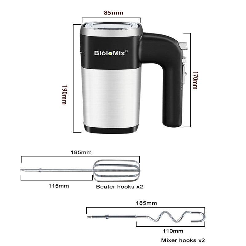 5 hastigheter 500W hög effekt elektrisk mat Mixer Hand Mixer Dough Mixer Ägg slår hand Mixer för kök 220V