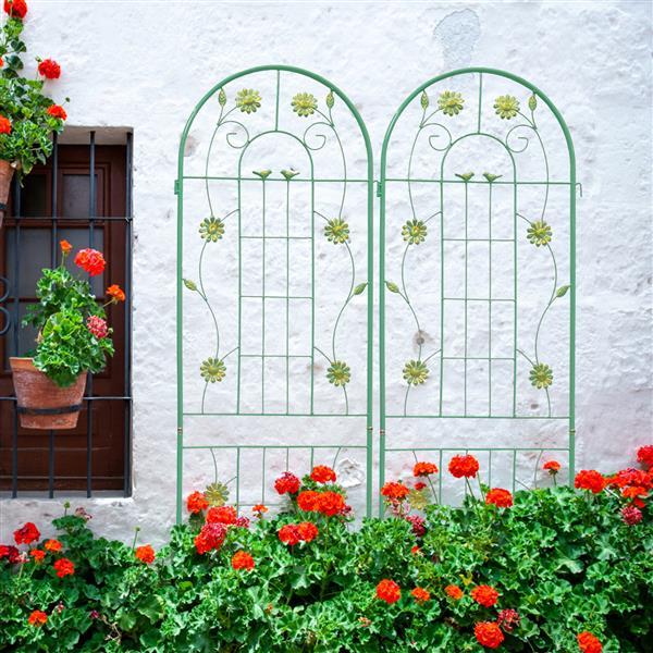 Summer Home Vacation - Metal Garden Trellis for Climbing Plants, Outdoor Flower Stand