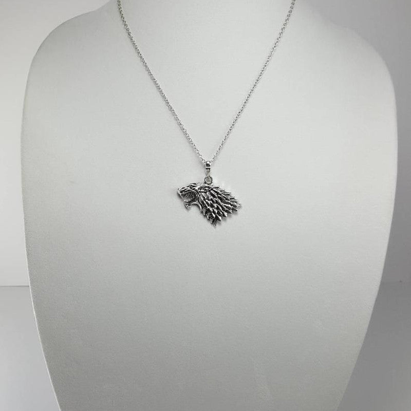 Wolf Head Necklace For Men Stylish Pendant