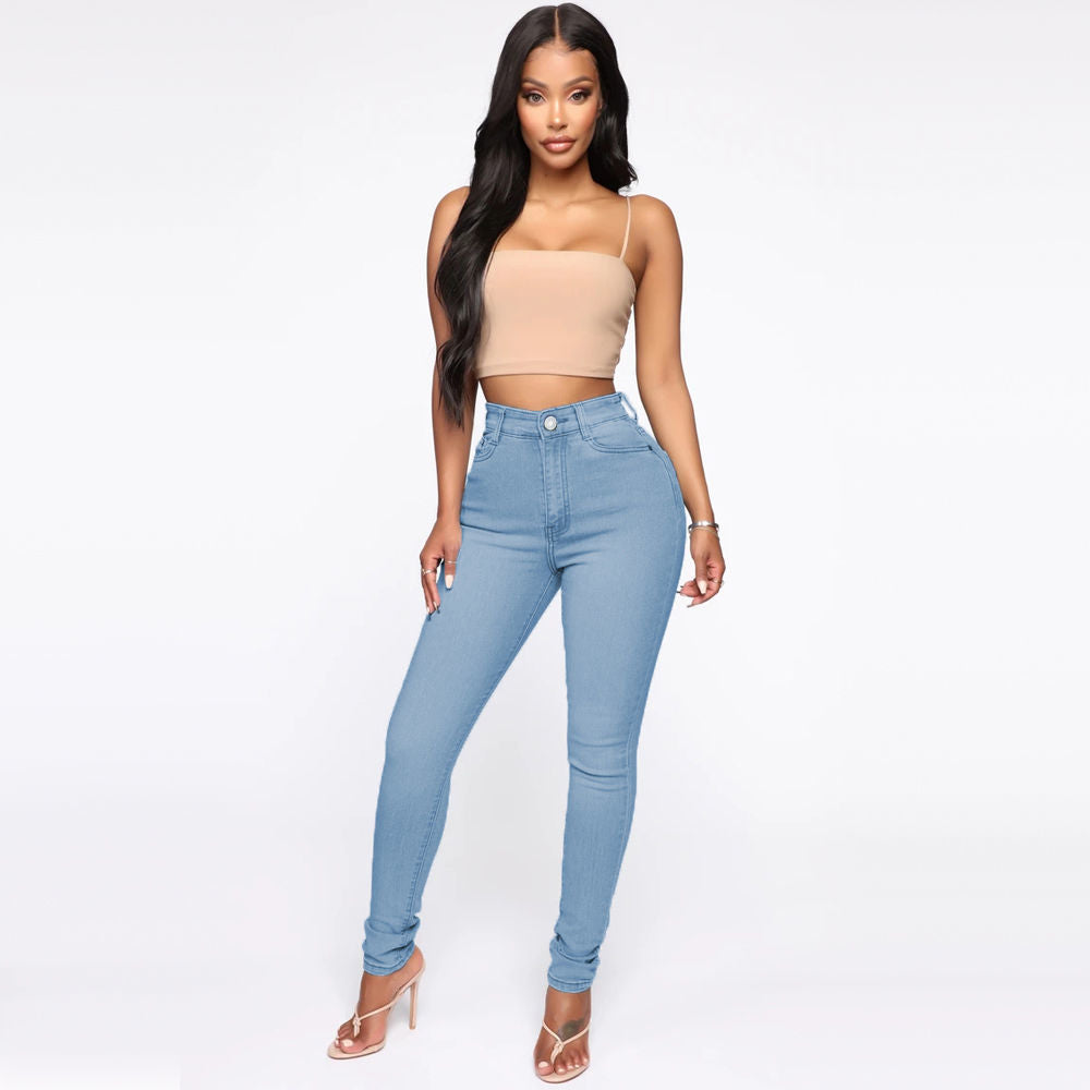 Slimming Jeans Pants For Women High Waist Trousers With Pockets - Sculpting Confidence