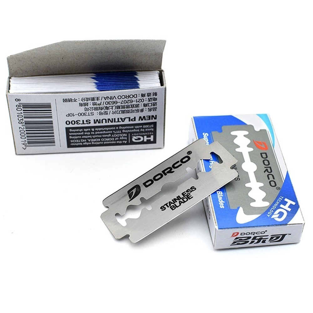 Premium Double-Edge Razor Blades - Professional Stainless Steel (10-Pack)