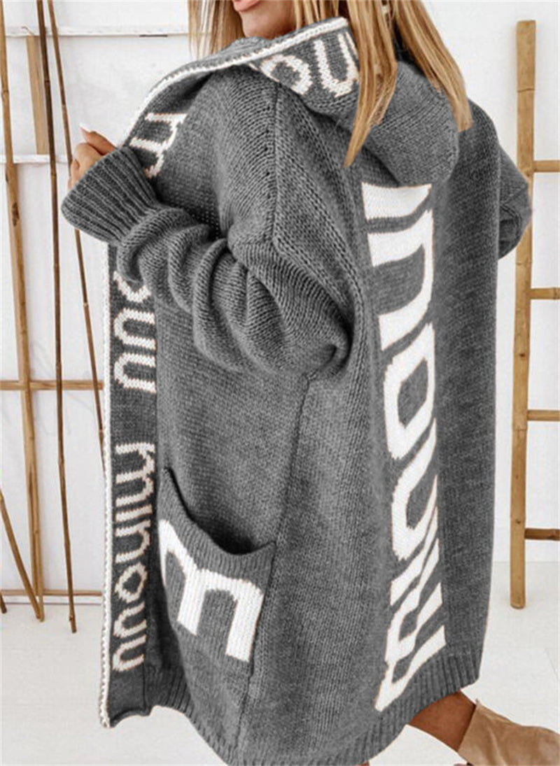 Women's Fashion Mid-length Sweater Cardigan