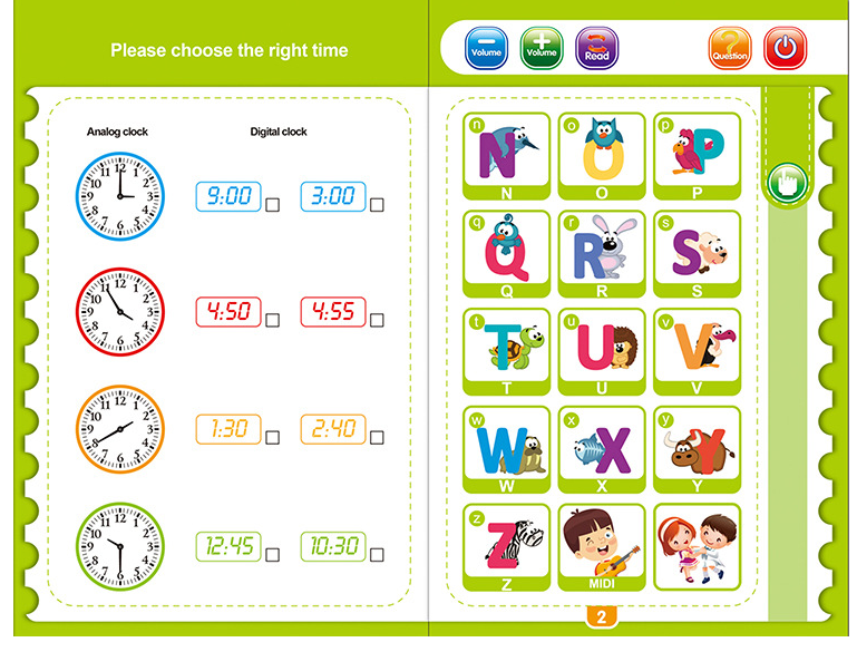 Anglais doigt point lecture enfants éducation précoce Puzzle apprentissage