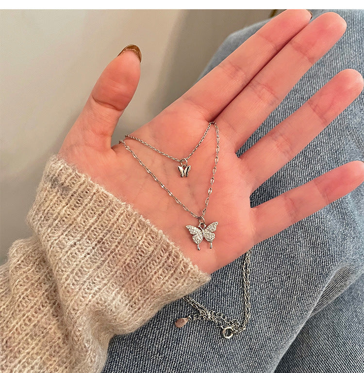 Färg gnistrande nyckelbenskedja Choker halsband för kvinnor