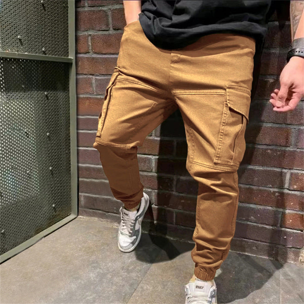Herrsportbyxor med fickor Casual Cargobyxor