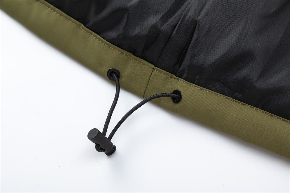 Veste matelassée en coton à col montant pour homme