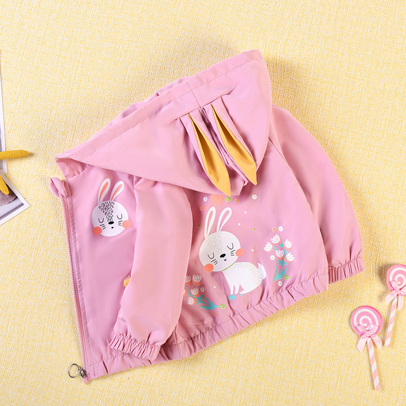 Veste zippée à capuche tendance pour enfants