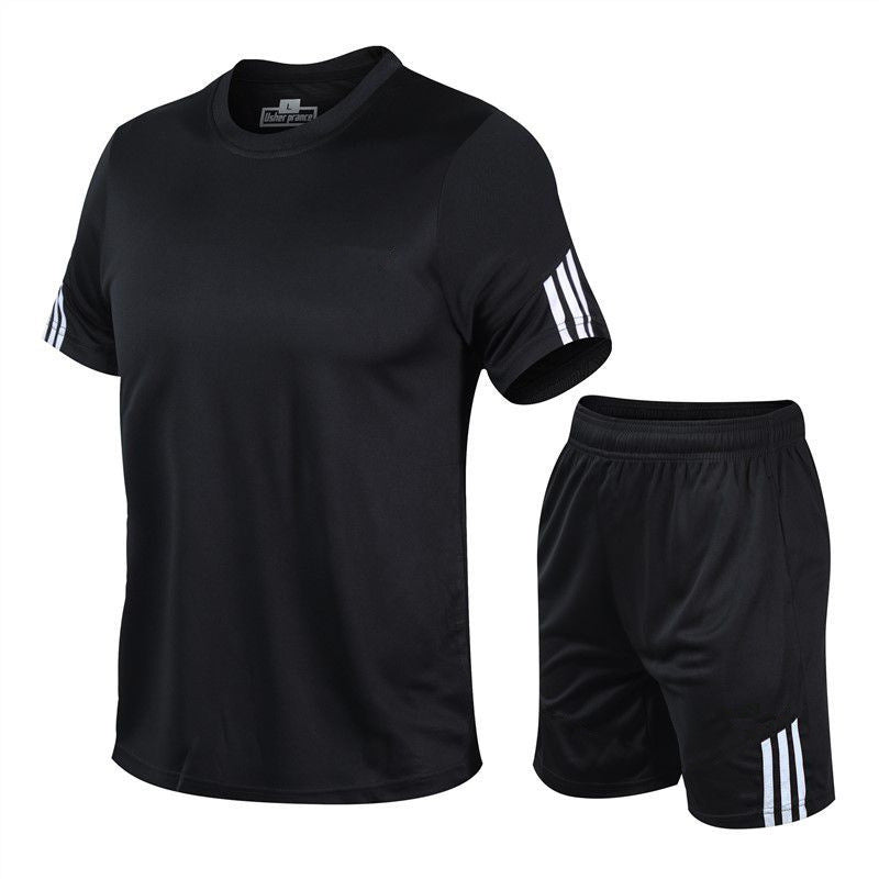 Costume de sport pour hommes, survêtement de course, vêtements de sport deux pièces à séchage rapide