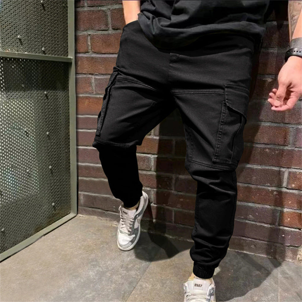 Herrsportbyxor med fickor Casual Cargobyxor