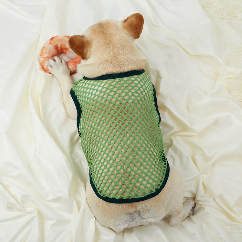 Vêtements de gilet pour chien en maille creuse