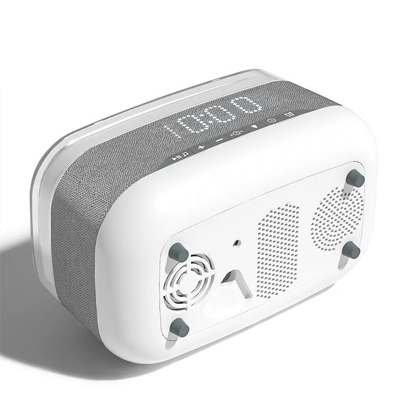 Réveil multifonctionnel Intelligent, haut-parleur Bluetooth, chargeur sans fil, Charge rapide, horloge d'ambiance, veilleuse, décoration de la maison