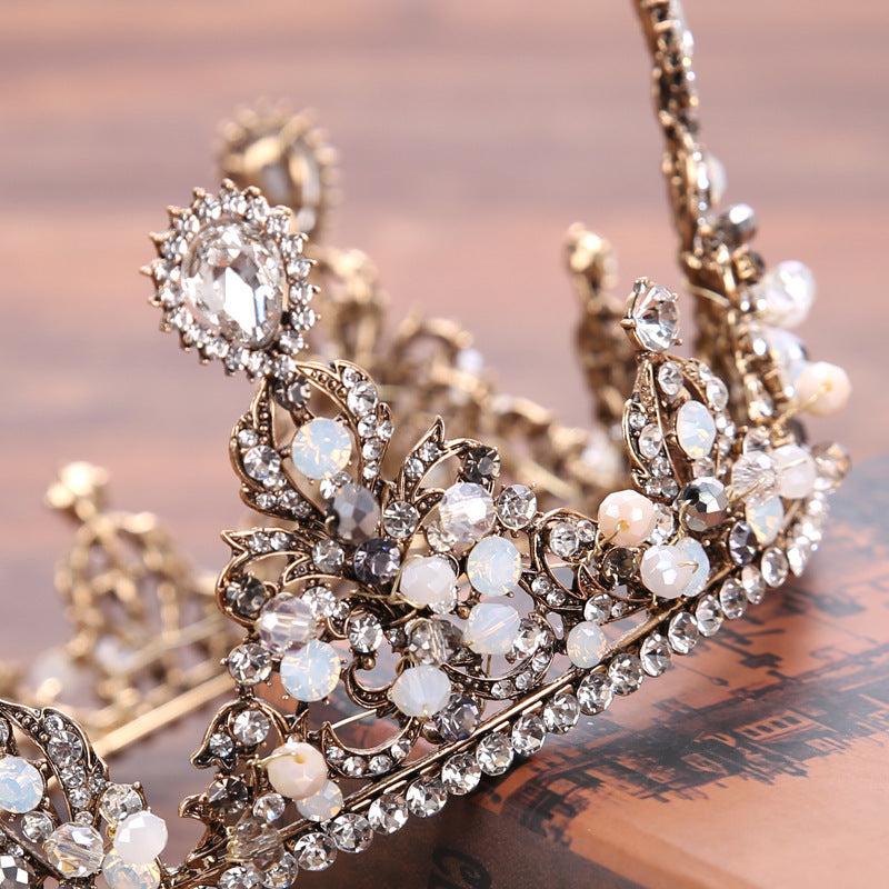 Accessoires de mariage en alliage de strass, bandeau rétro, bijoux de mariage, couronne