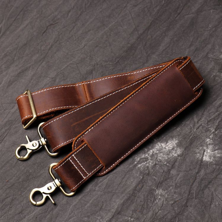Mäns läder Hand Travel One Shoulder Crossbody Duffelväska