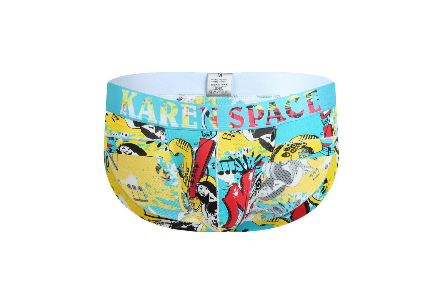 Men's Thong Mesh Ice Silk Printed Breathable