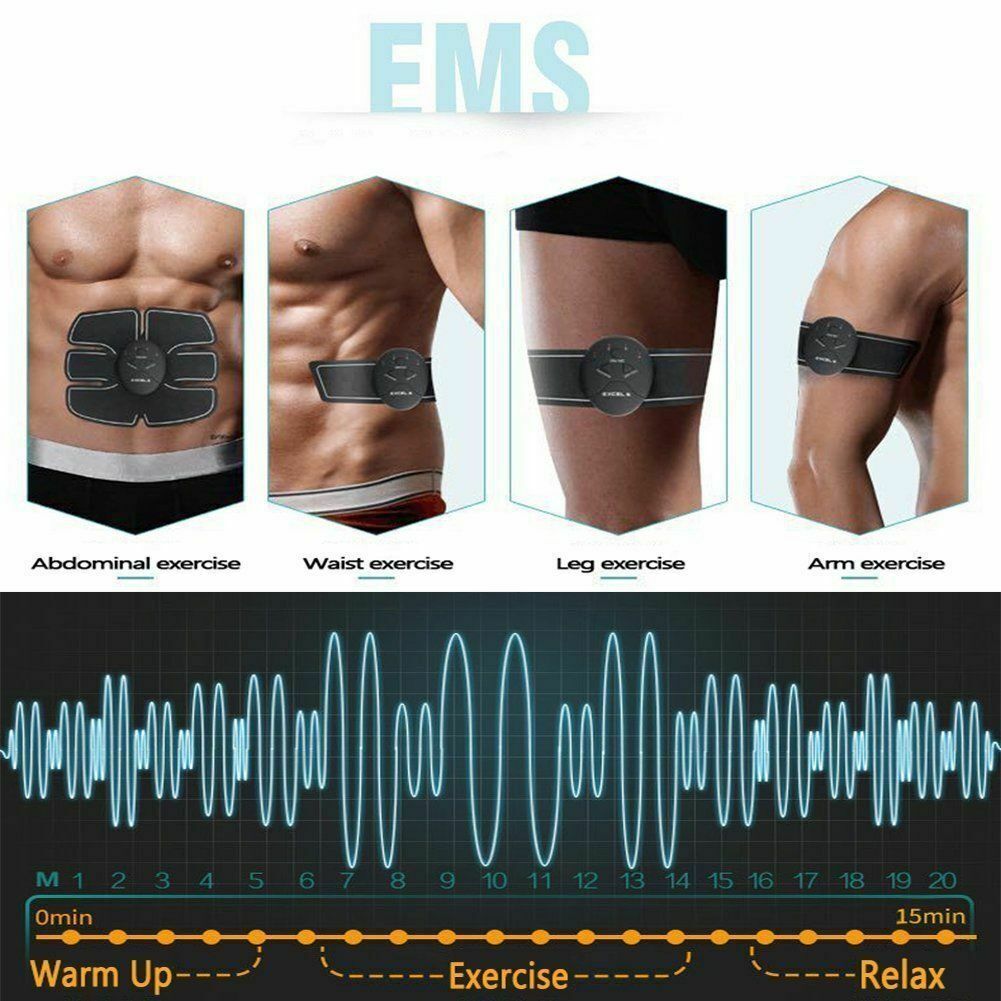 Elektrisk Muscle Toner Machine ABS Toning Bälte Simulering Fat Burner Belly Shaper