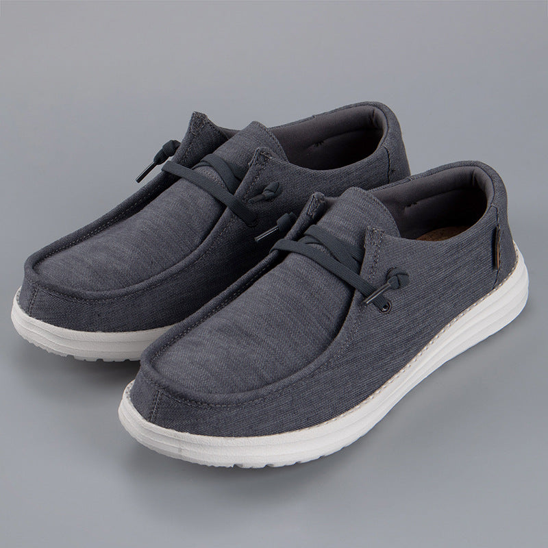 Män Loafers Mode Canvas Skor