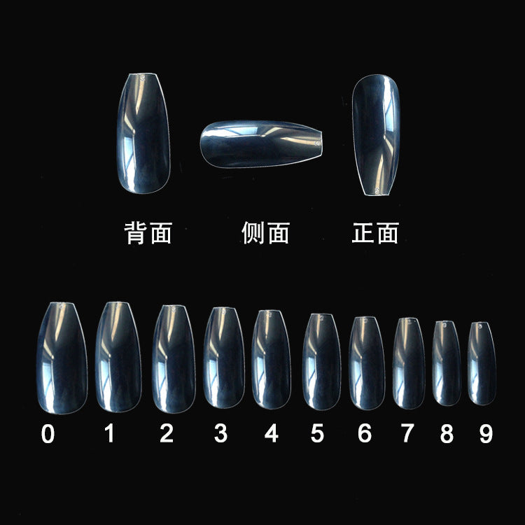 Transparent Natural Nail Tips - 500 Pieces ABS | 10 Sizes EU/USA Certified