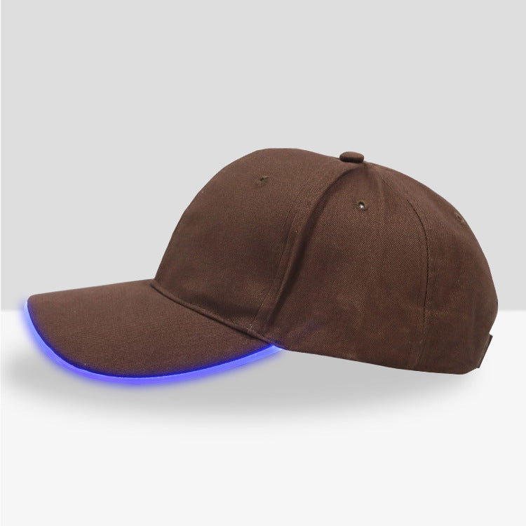 Direct Manufacturers LED Light-emitting Luminous Peaked Baseball P Hat Hat Luminous Fiber Luminous Advertising