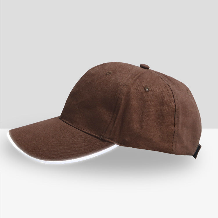 Direct Manufacturers LED Light-emitting Luminous Peaked Baseball P Hat Hat Luminous Fiber Luminous Advertising