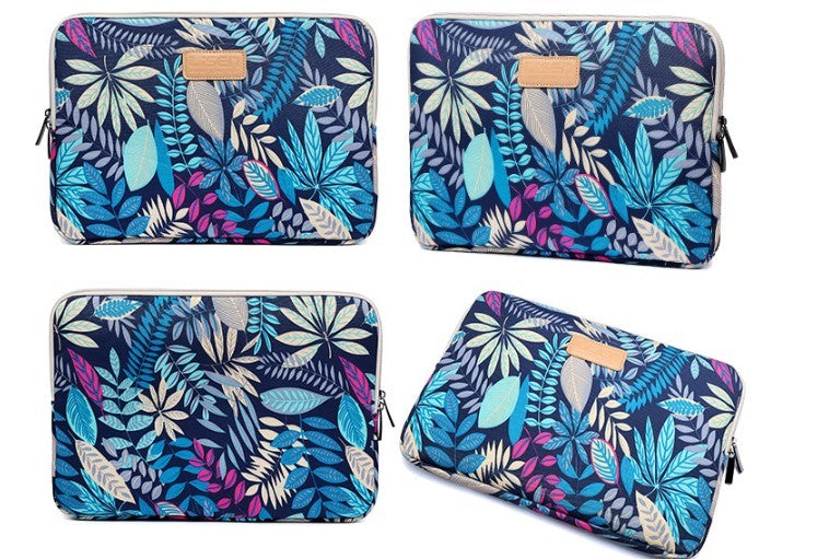 LISEN Colorful Leaf Notebook Sleeve Bag 15,6 tums datorväska