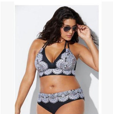 Mönstrad delad bikini