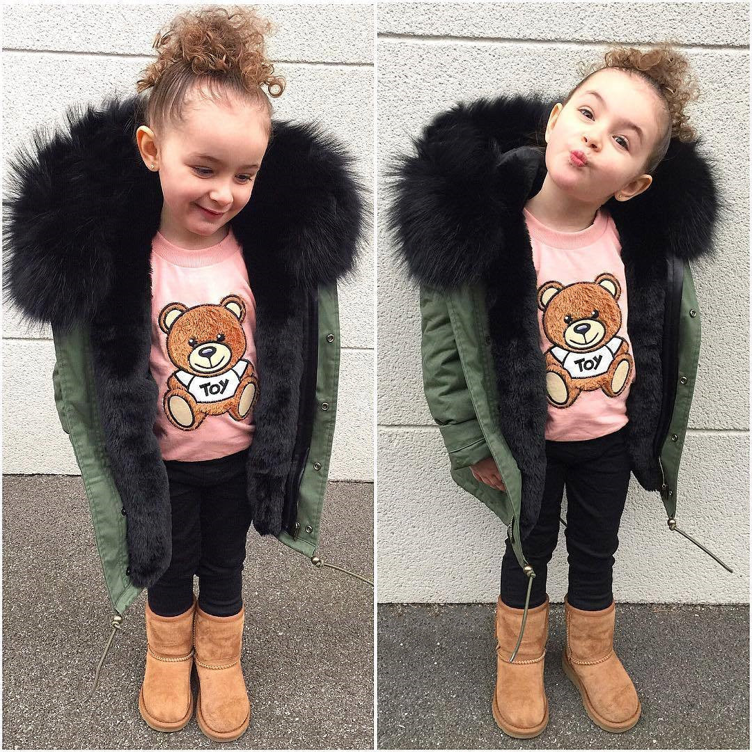 Manteau fausse fourrure enfant