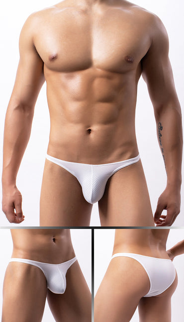 Men's Low Waist Mesh Breathable Swimming Trunks