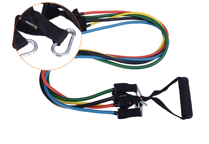 Professional Portable Fitness Rally - Complete Resistance Band System (5 Bands, 10-30 lbs, 1.2m Length)