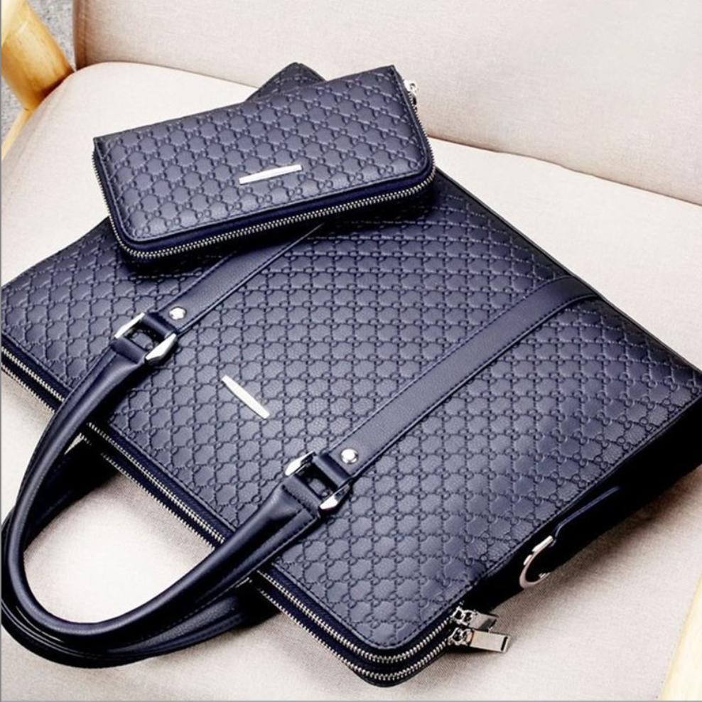 Sac homme sac à main cuir mallette d'affaires lettres en relief